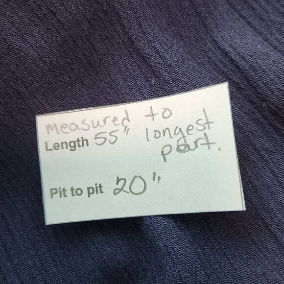 Style & Co. Navy Boho Maxi Dress with Eyelet Lace Accents and Tassel Size Large - Picture 8 of 8